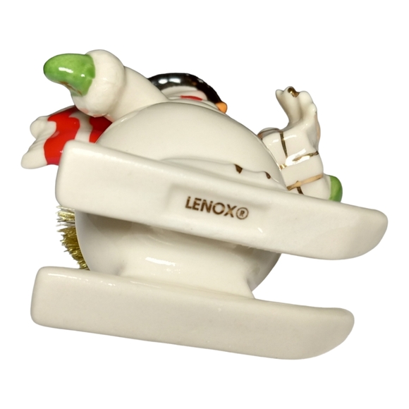 Lenox Snowman Ornament Skiing Very Merry Christmas Porcelain - Picture 8 of 8